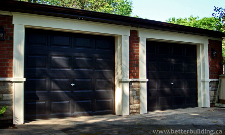 Custom garage door trim