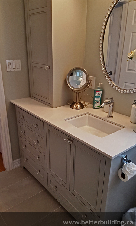 Grey Painted Vanity with Tower